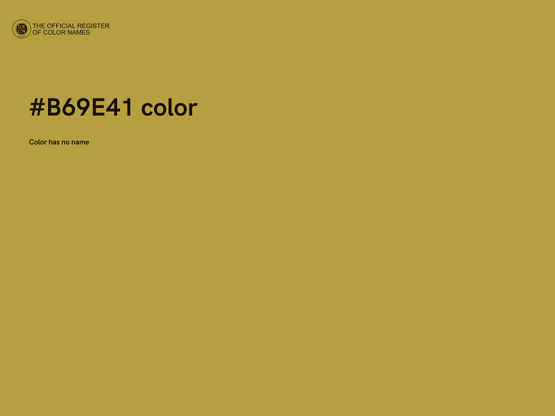 #B69E41 color image