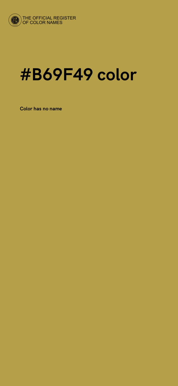 #B69F49 color image