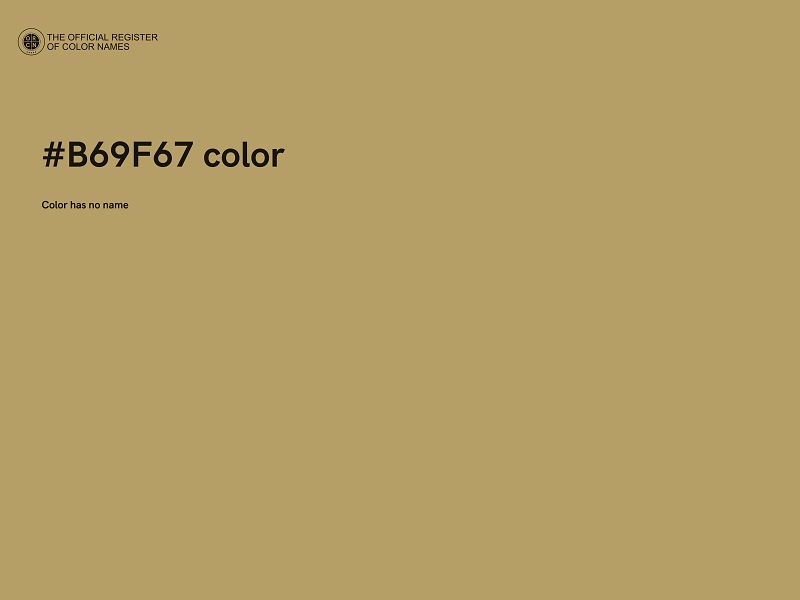 #B69F67 color image