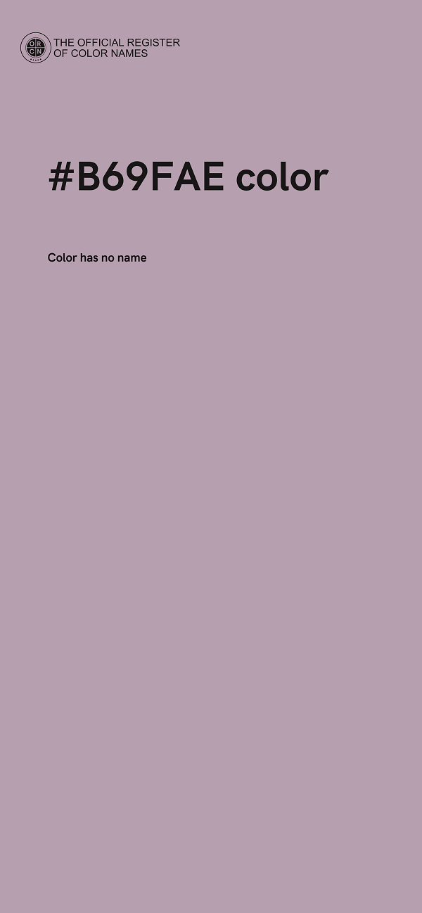 #B69FAE color image