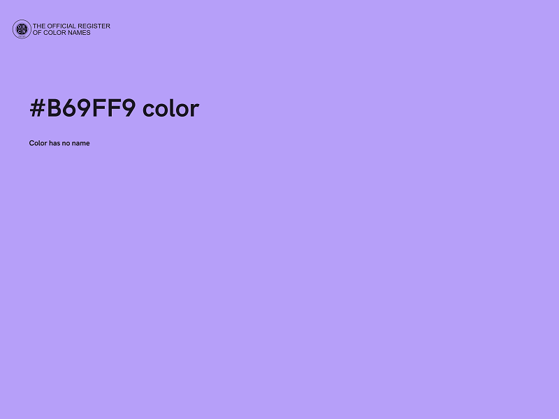 #B69FF9 color image