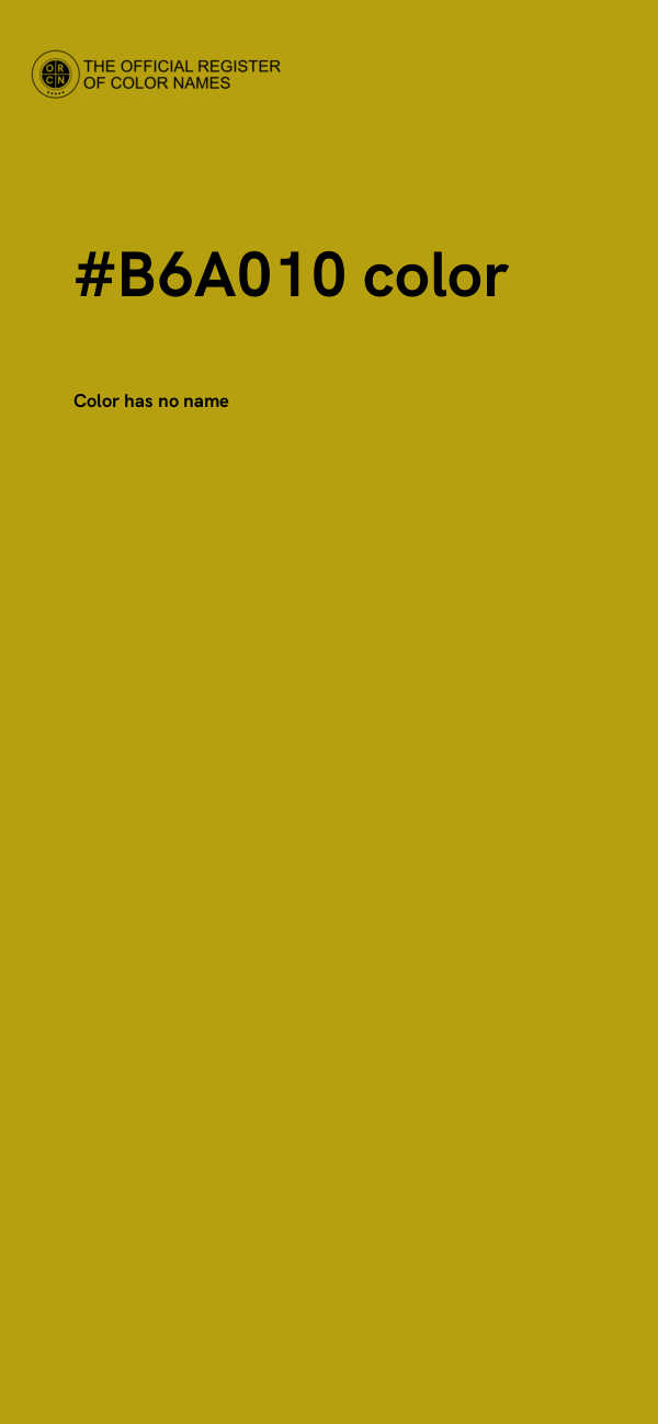 #B6A010 color image