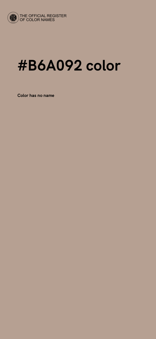 #B6A092 color image