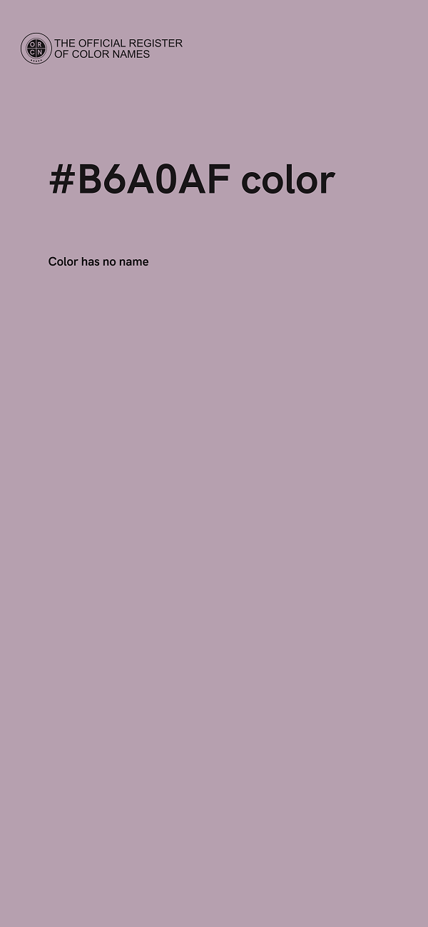 #B6A0AF color image