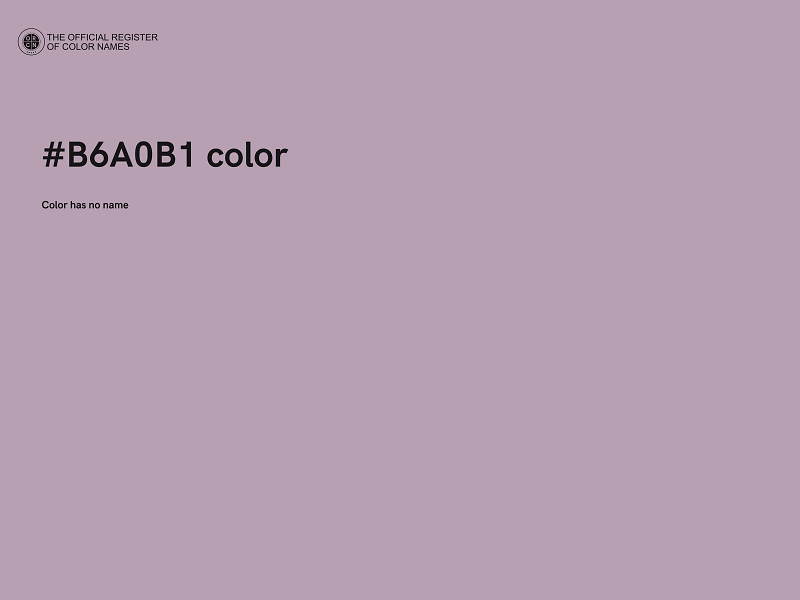 #B6A0B1 color image