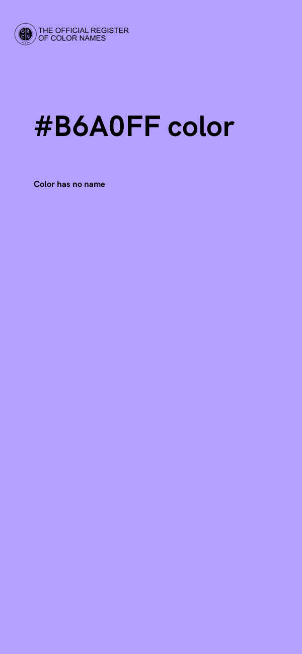 #B6A0FF color image