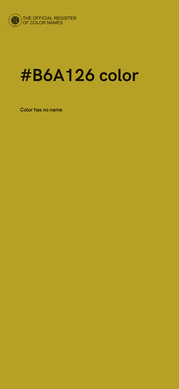 #B6A126 color image