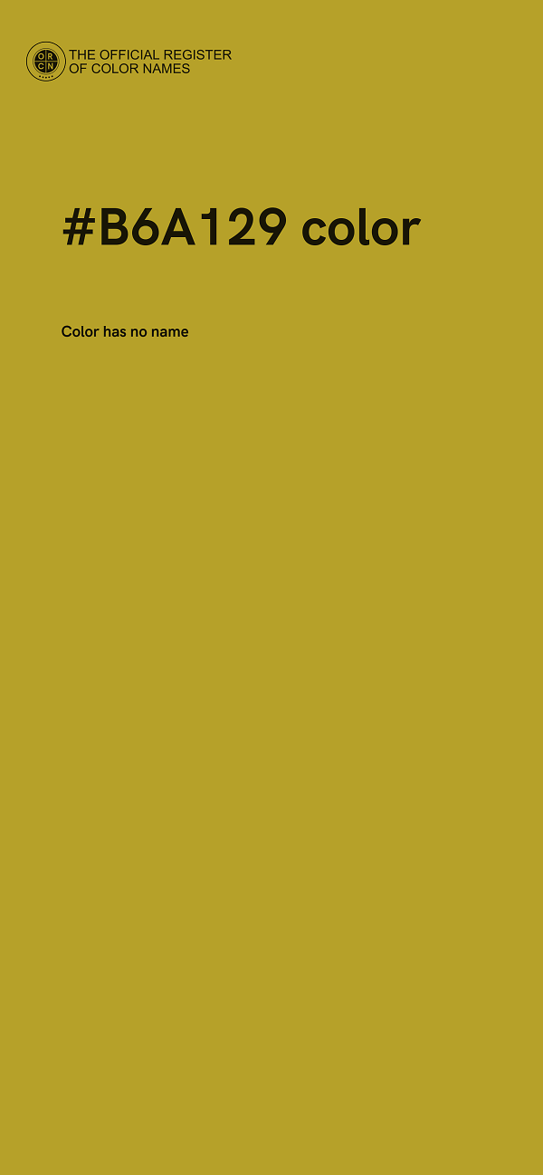 #B6A129 color image