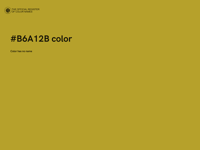 #B6A12B color image