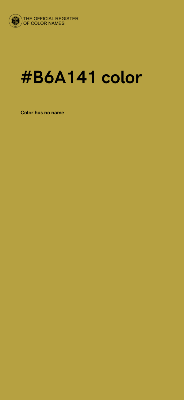 #B6A141 color image