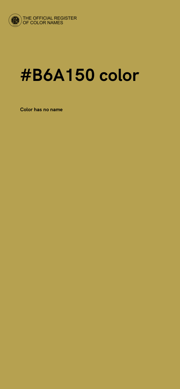 #B6A150 color image