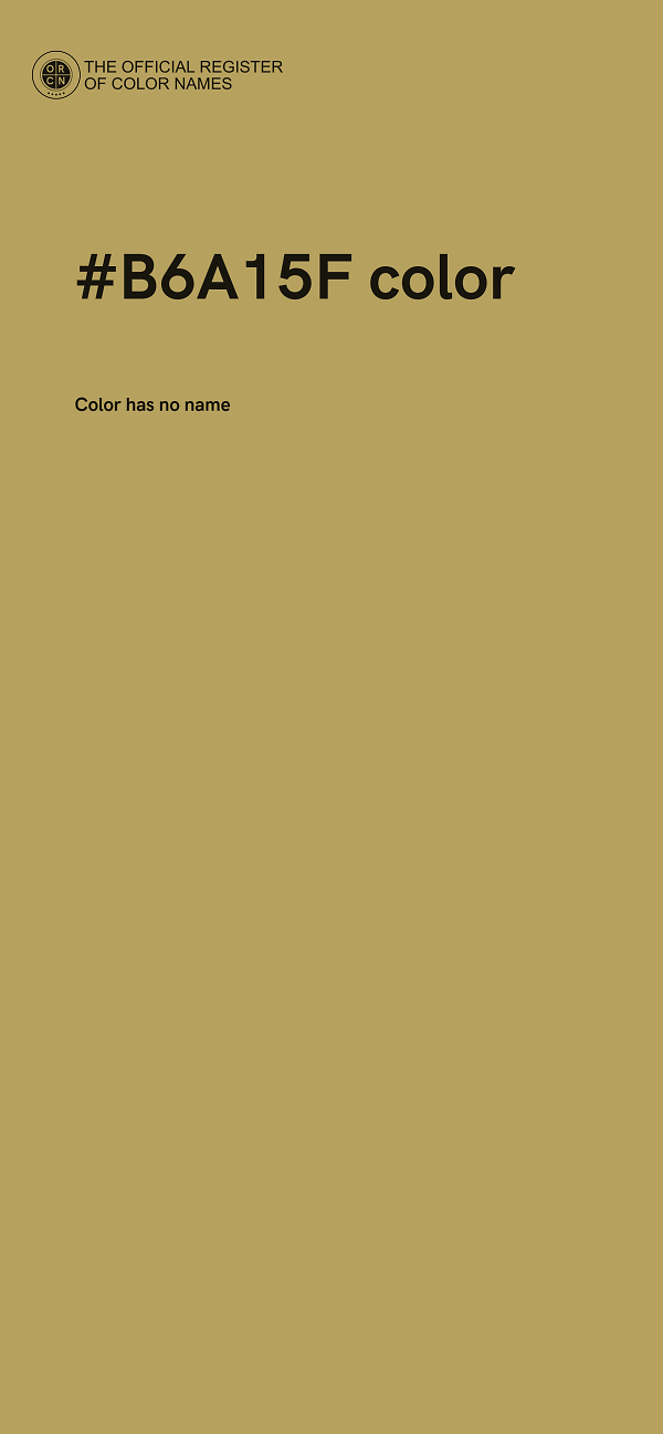 #B6A15F color image