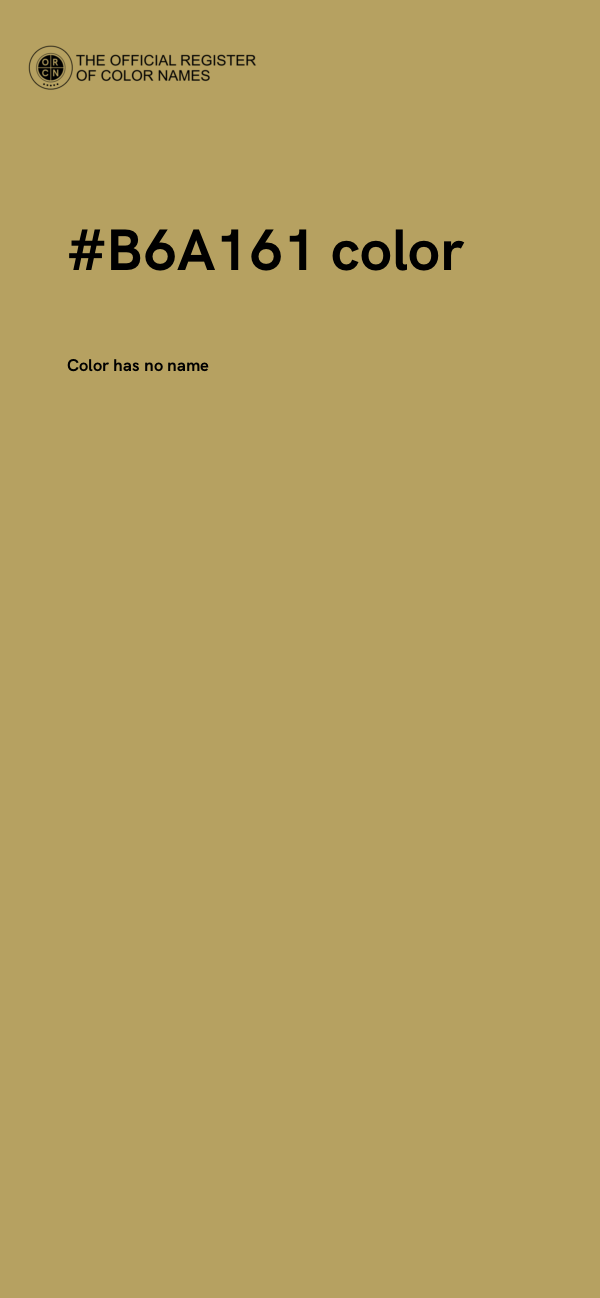 #B6A161 color image