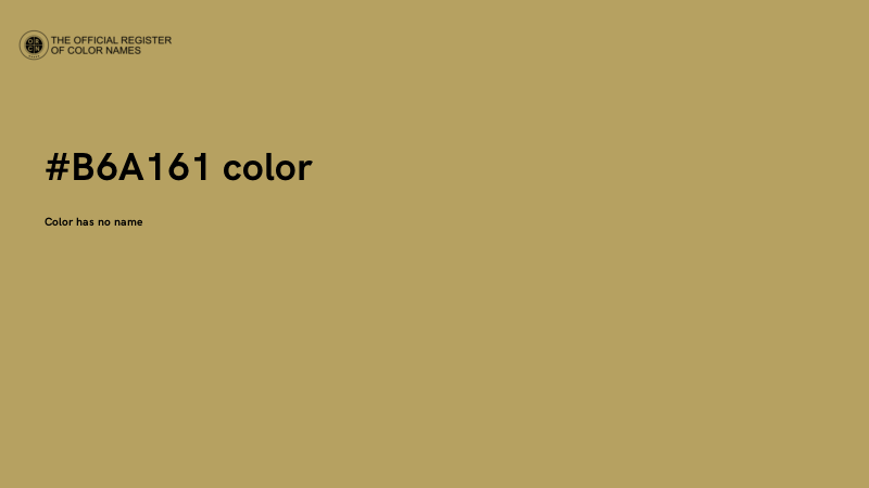 #B6A161 color image
