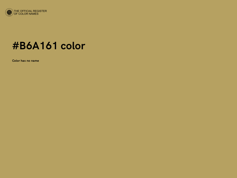 #B6A161 color image
