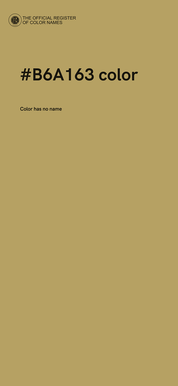 #B6A163 color image