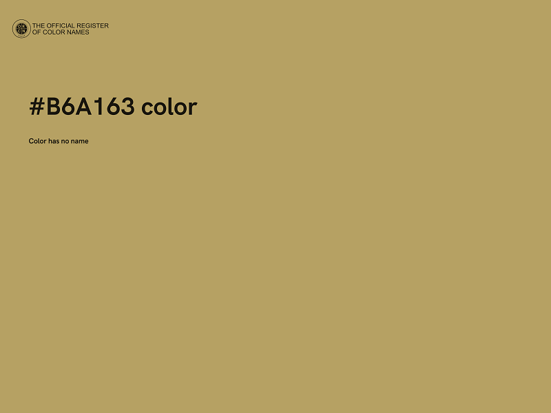 #B6A163 color image
