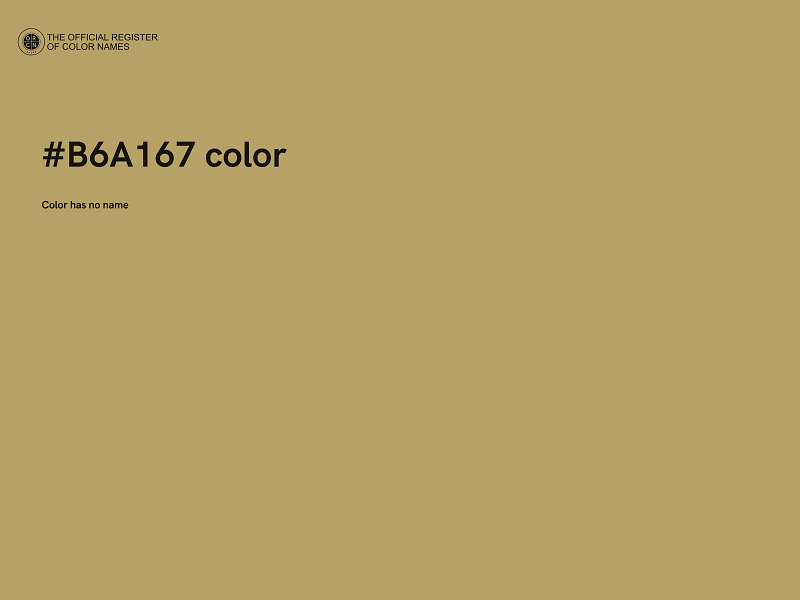 #B6A167 color image