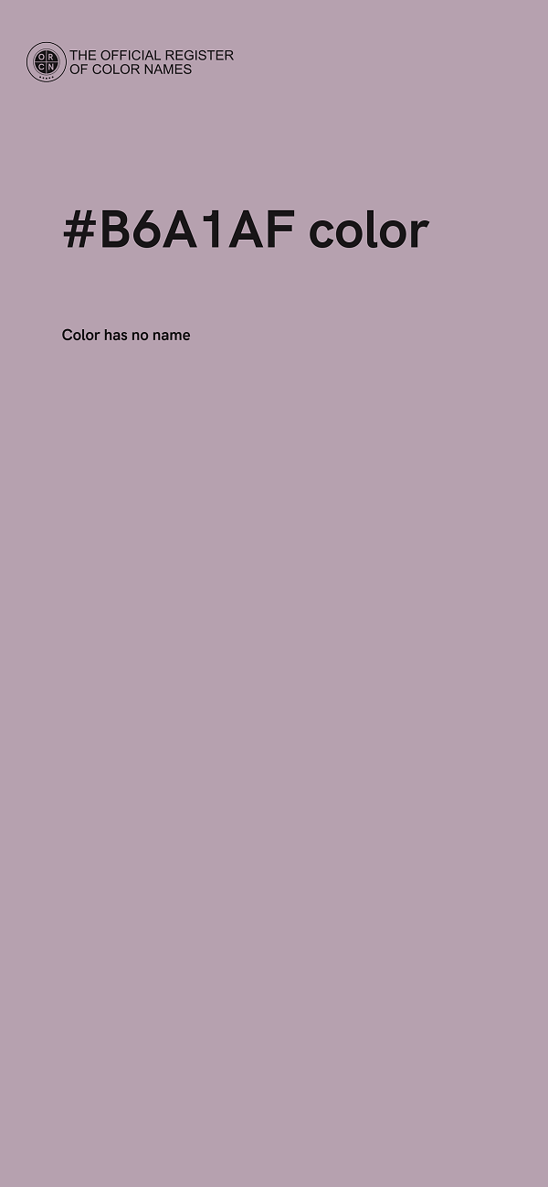 #B6A1AF color image