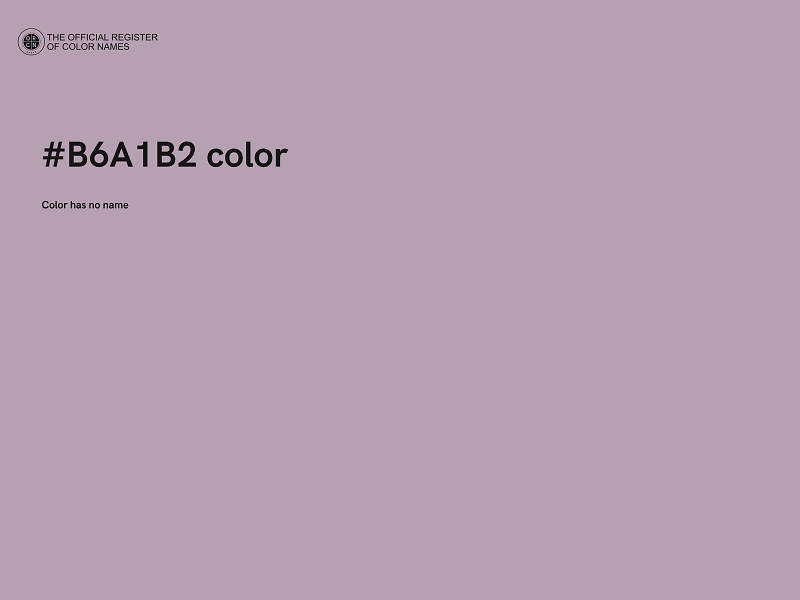 #B6A1B2 color image