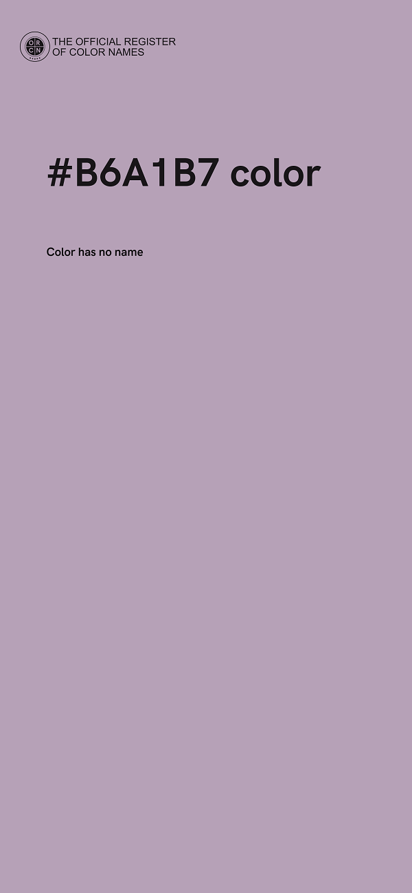 #B6A1B7 color image