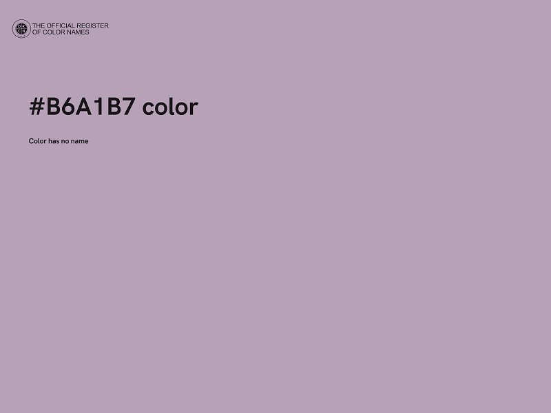 #B6A1B7 color image