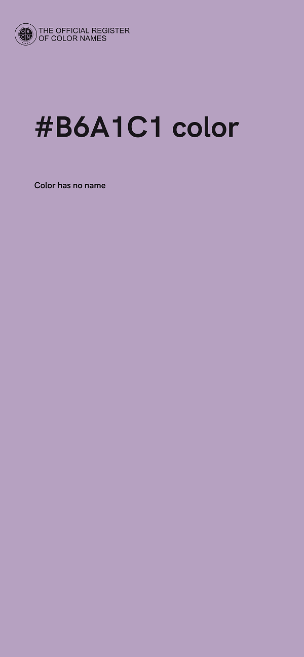#B6A1C1 color image