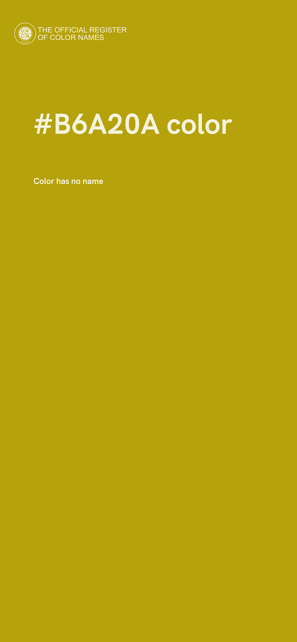 #B6A20A color image