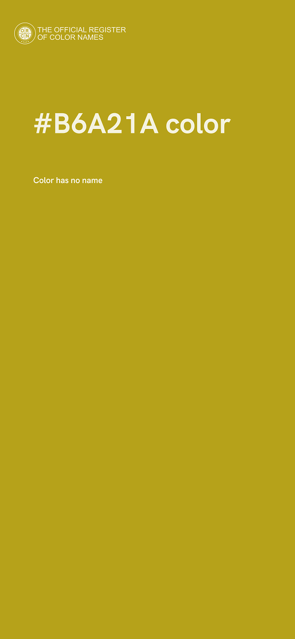 #B6A21A color image