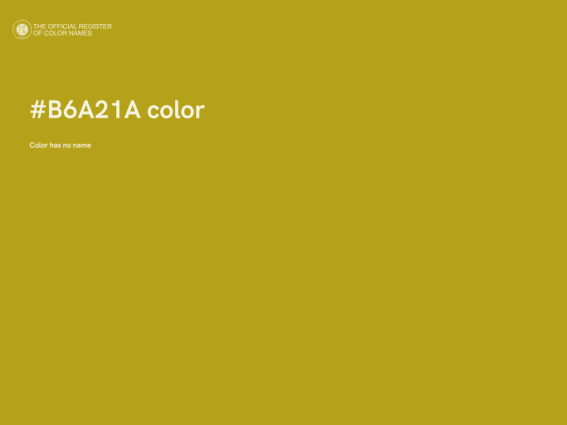 #B6A21A color image