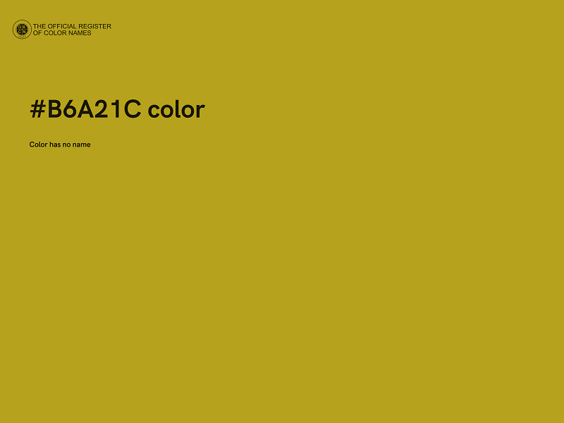 #B6A21C color image