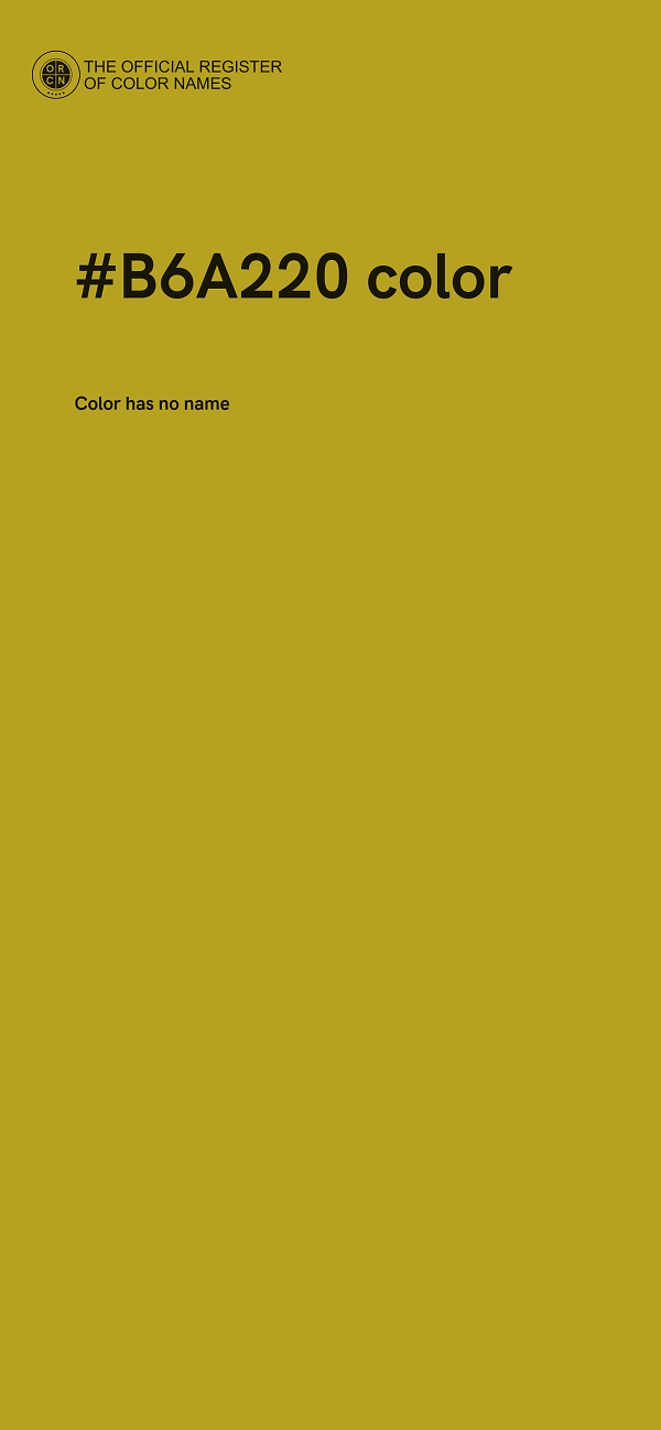 #B6A220 color image