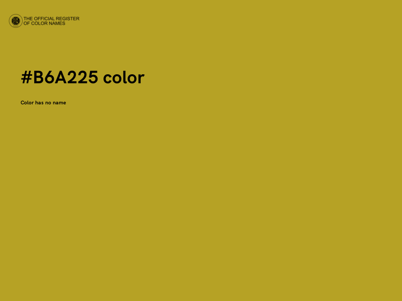 #B6A225 color image