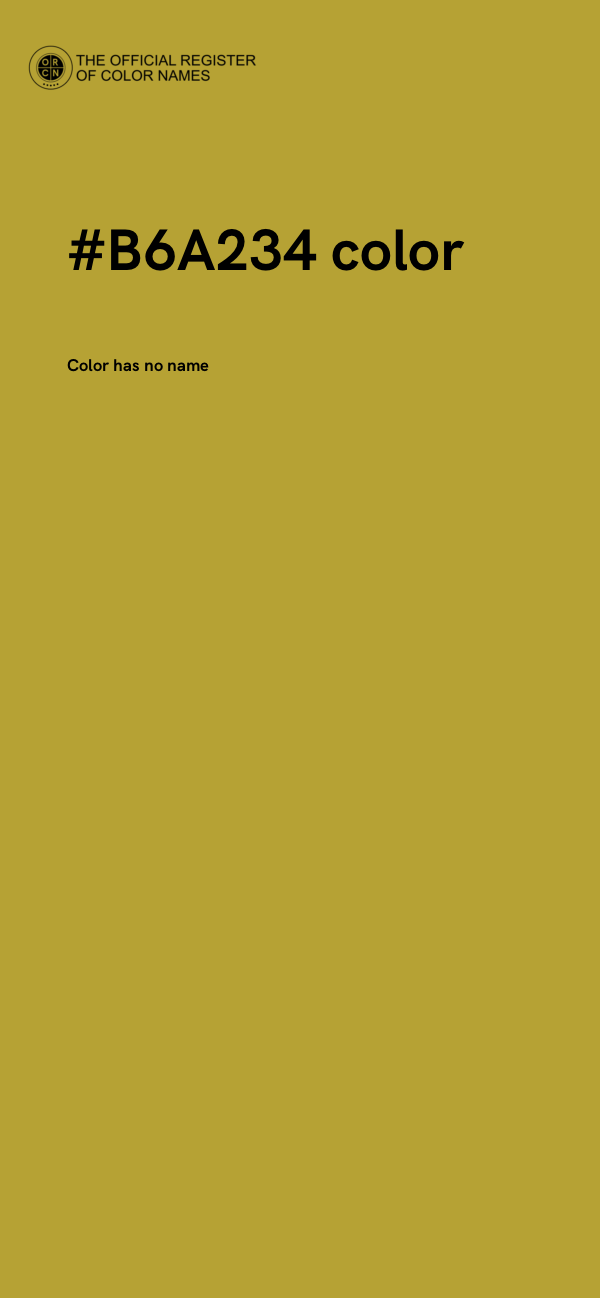 #B6A234 color image