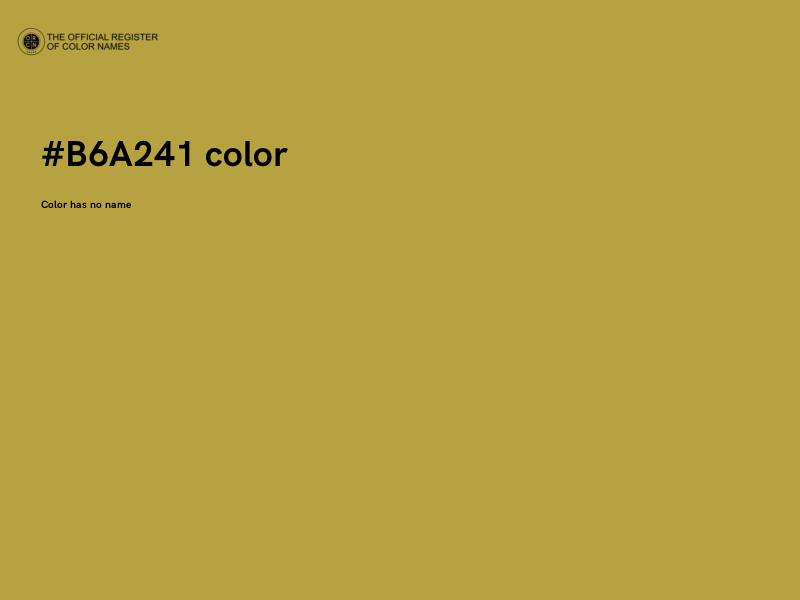 #B6A241 color image