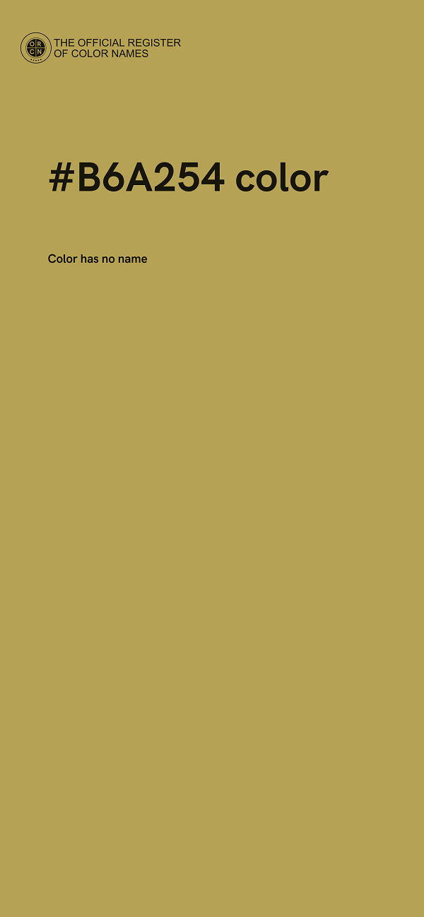 #B6A254 color image