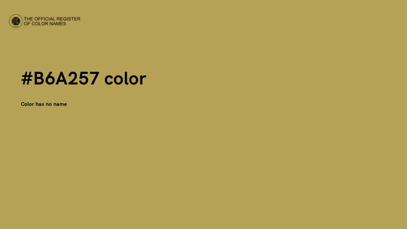 #B6A257 color image