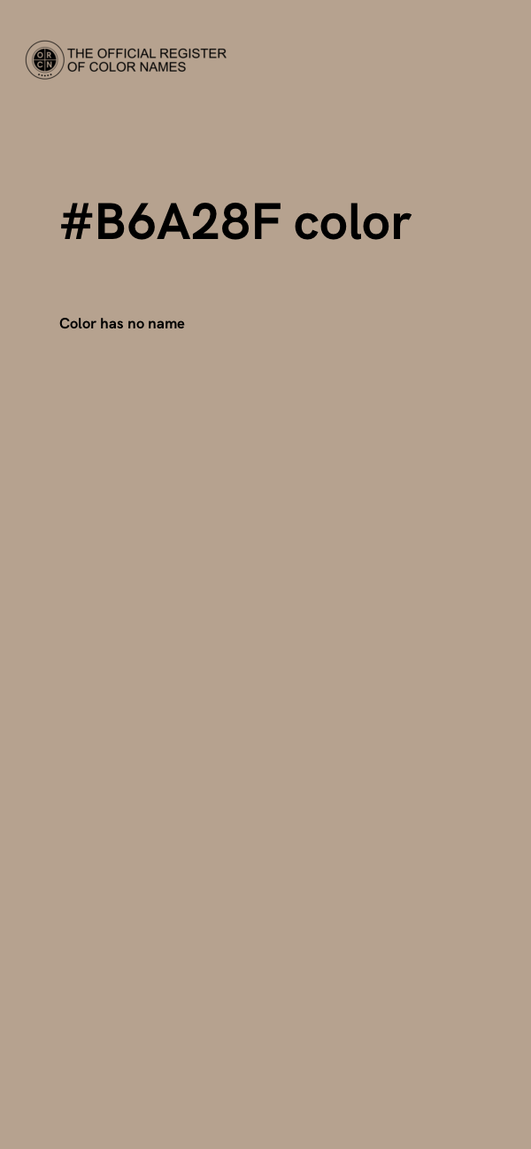 #B6A28F color image