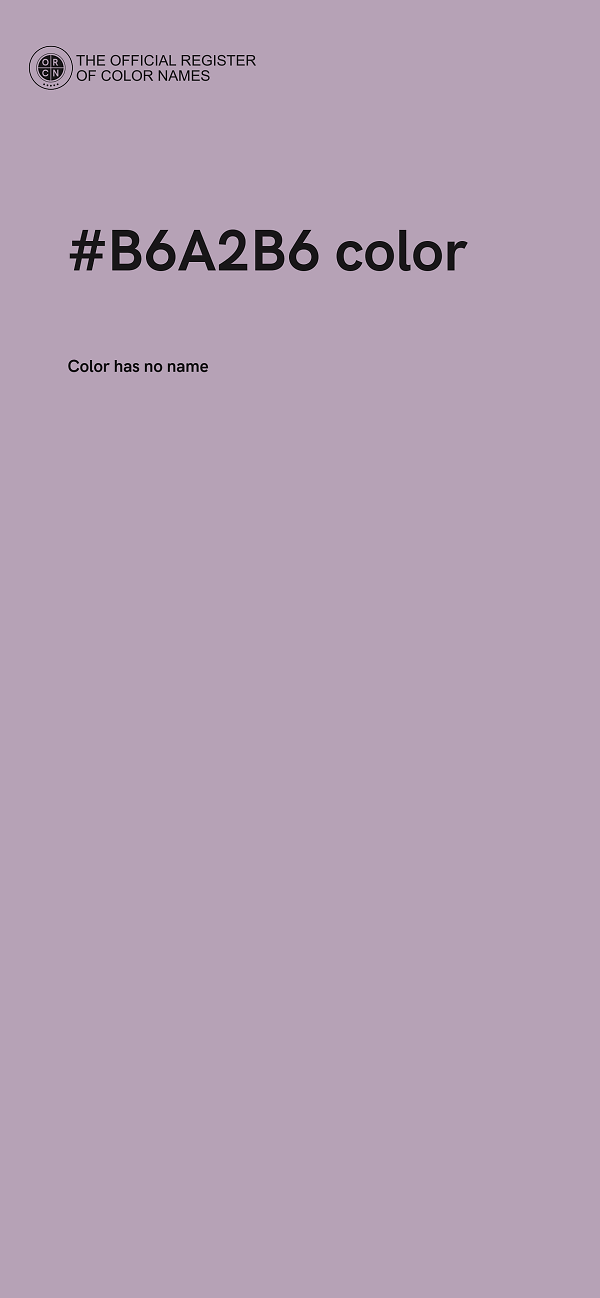 #B6A2B6 color image