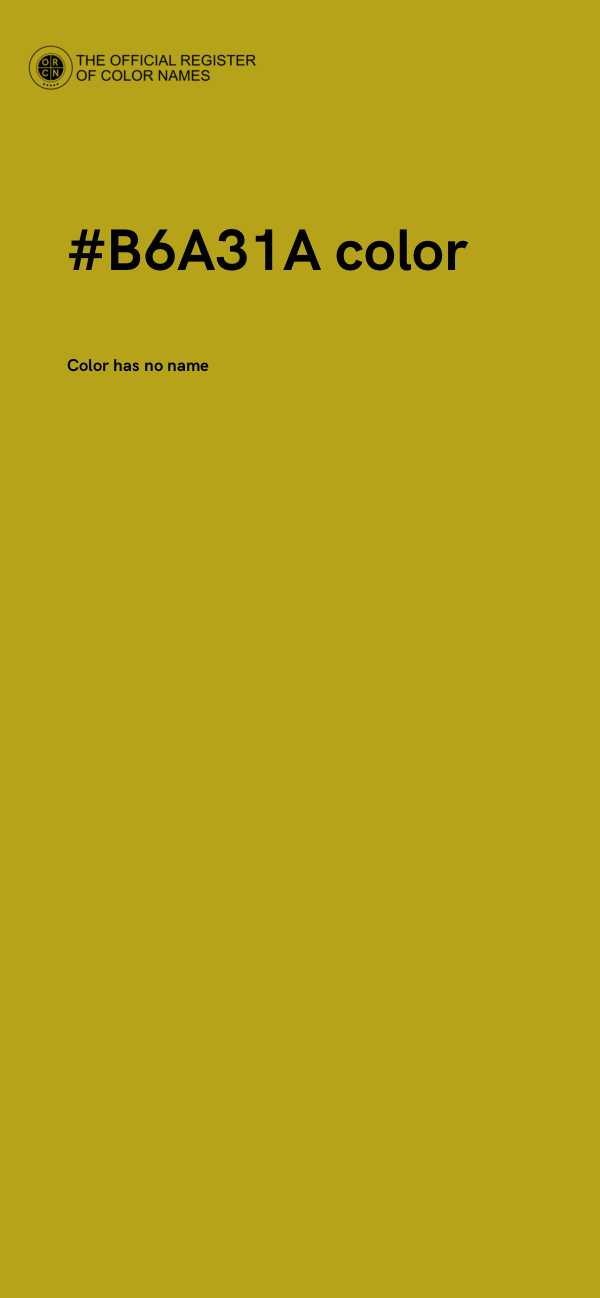 #B6A31A color image