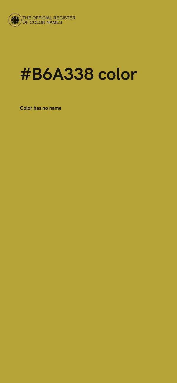 #B6A338 color image
