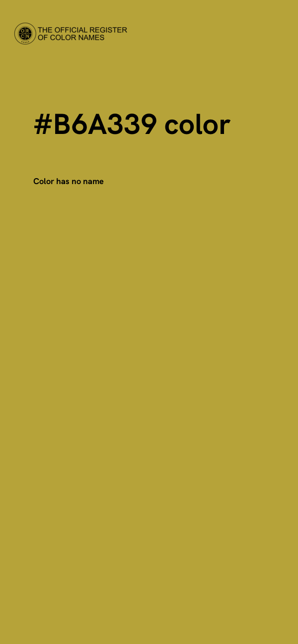 #B6A339 color image