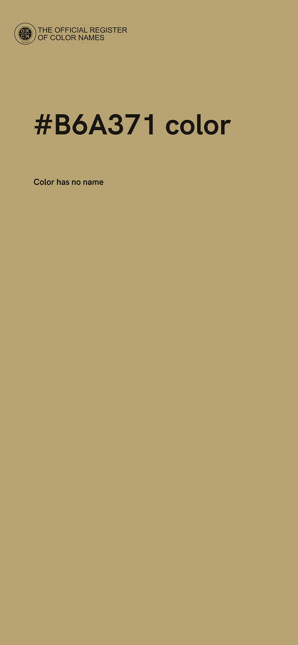 #B6A371 color image