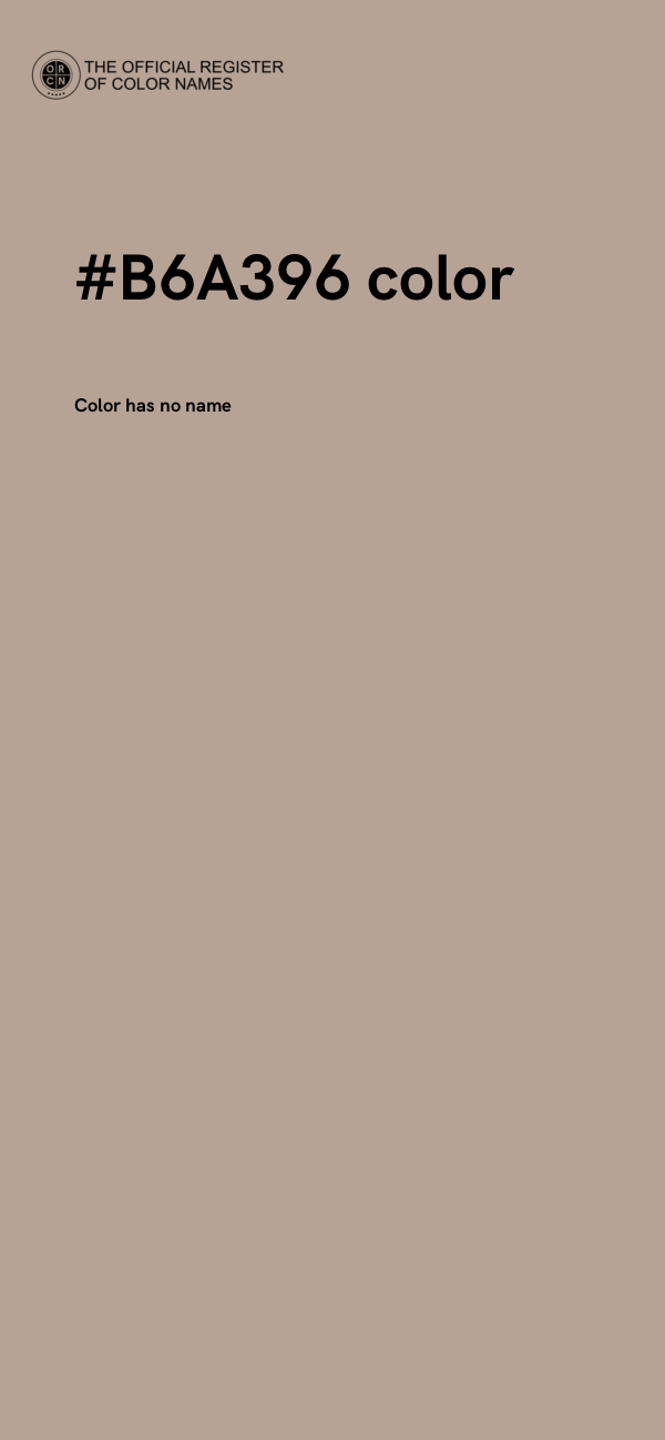 #B6A396 color image
