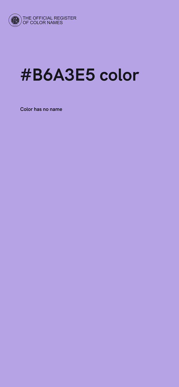 #B6A3E5 color image