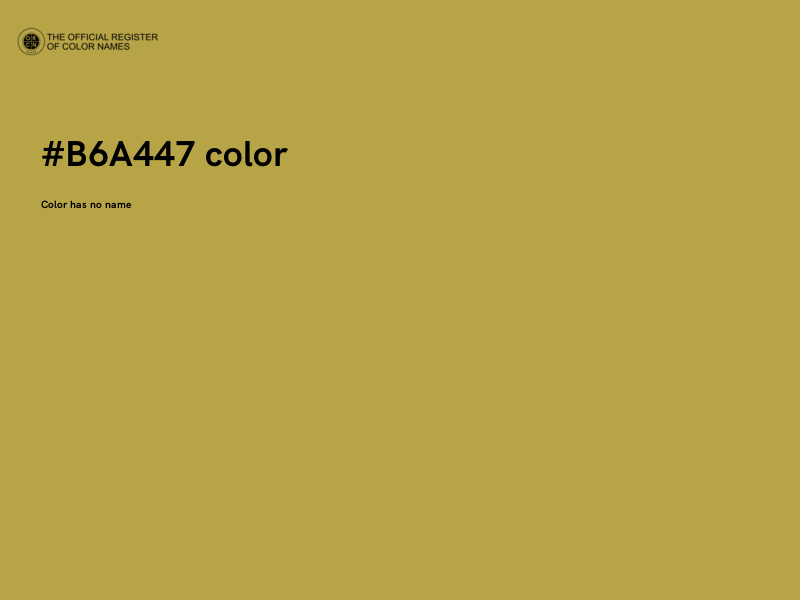 #B6A447 color image