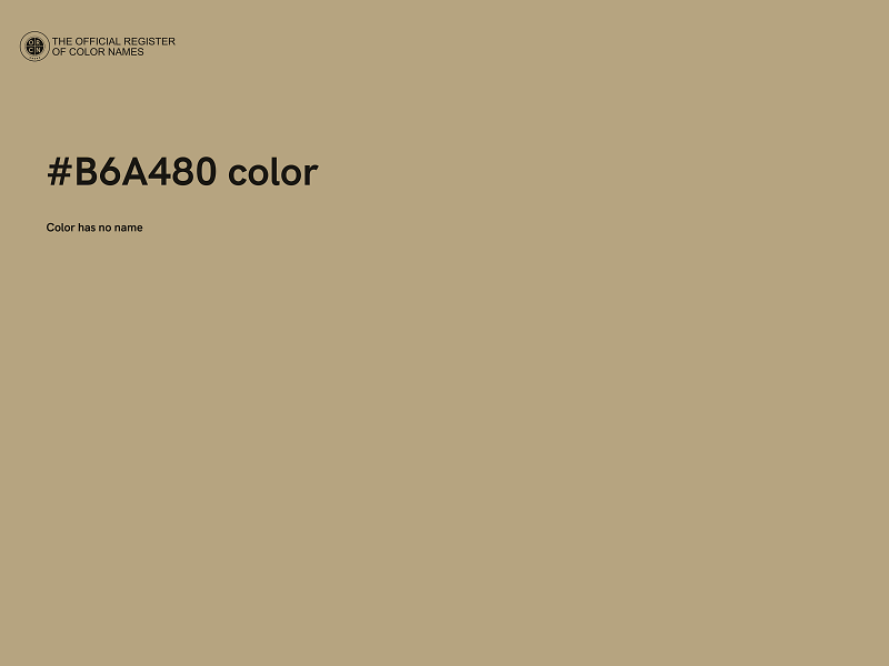 #B6A480 color image