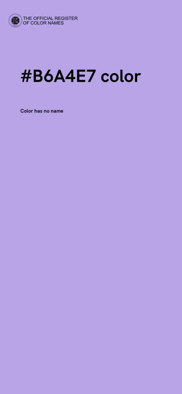 #B6A4E7 color image