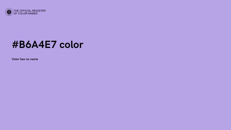 #B6A4E7 color image