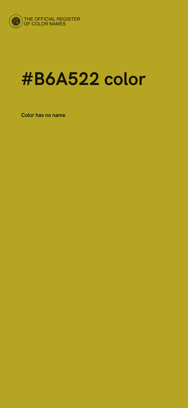 #B6A522 color image